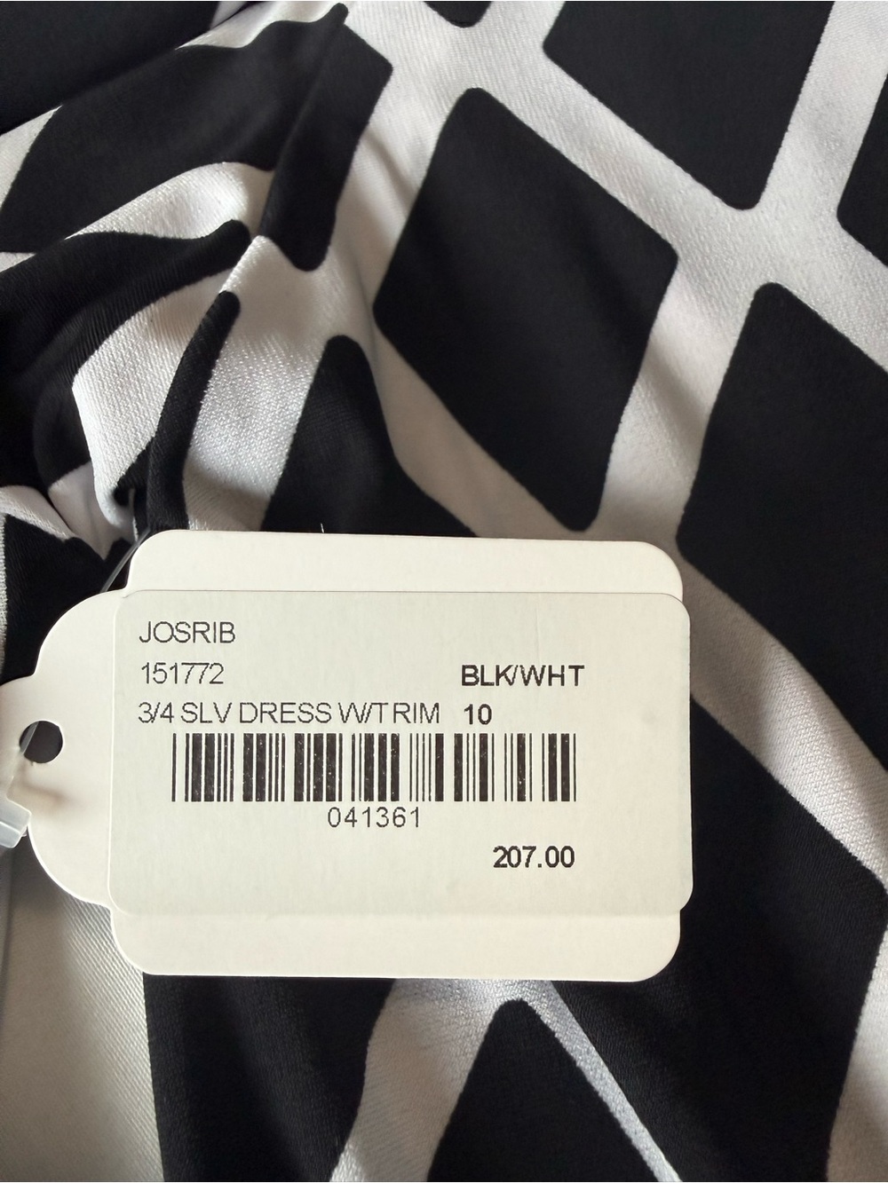 Joseph Ribkoff Dress Black & White Diamond Geometric Print Shift Dress Hot Pink - Picture 14 of 16